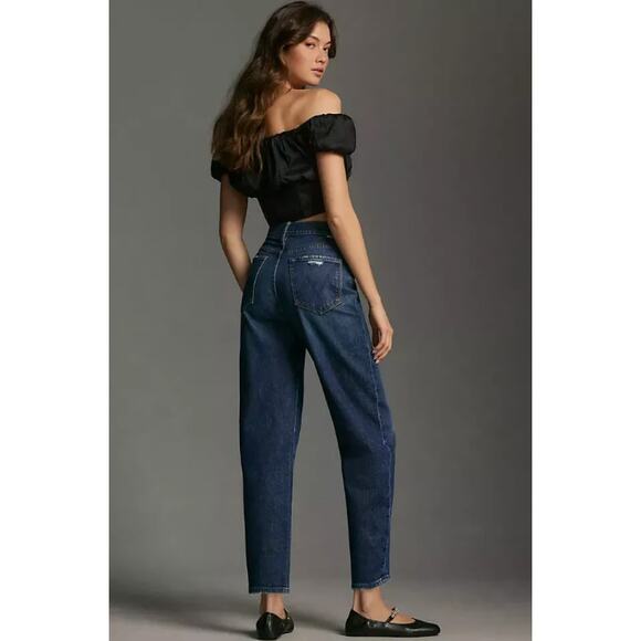 Mother Jeans Womens 25 The Curbside Flood Yee Haw Barrel Baggy Loose Medium Wash - Picture 3 of 16